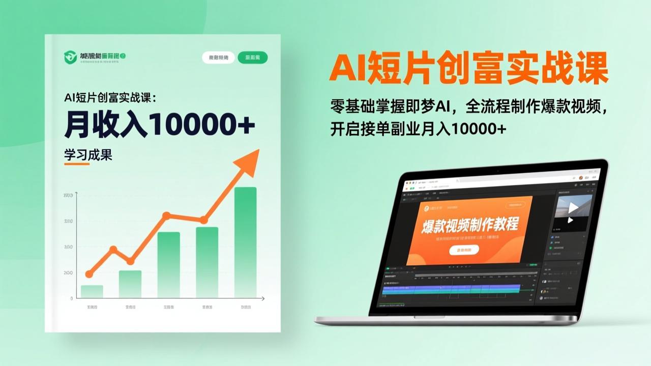 AI短片创富实战课：零基础掌握即梦AI，全流程制作爆款视频，开启接单副业月入10000+(更新-初遇