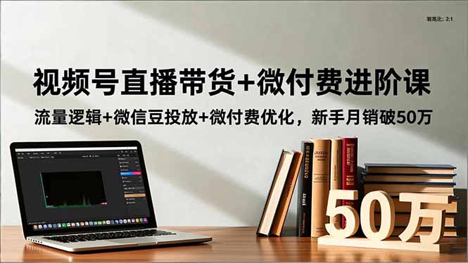 视频号直播带货+微付费进阶课:流量逻辑+微信豆投放+微付费优化,新手月销破50万-初遇