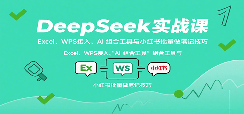 DeepSeek实战课：Excel、WPS接入、AI 组合工具与小红书批量做笔记技巧-初遇