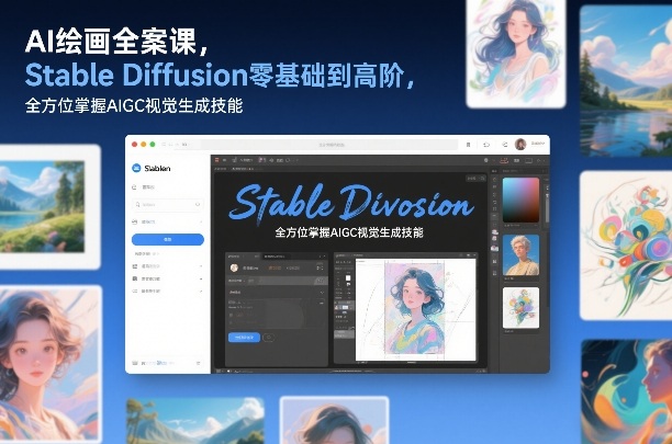 AI绘画全案课，Stable Diffusion零基础到高阶，全方位掌握AIGC视觉生成技能-初遇