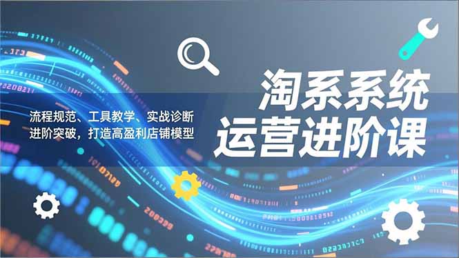 淘系系统运营进阶课2.0，流程规范、工具教学、实战诊断，进阶突破，打造高盈利店铺模型-初遇