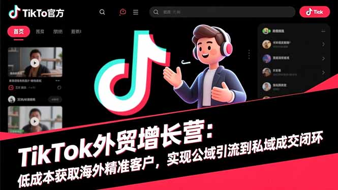TikTok外贸增长营:低成本获取海外精准客户,实现公域引流到私域成交闭环-初遇