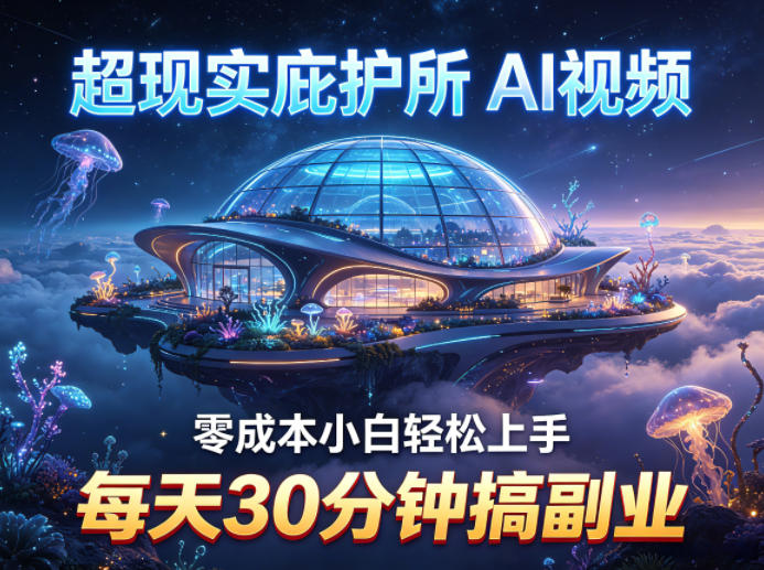 超现实庇护所AI视频项目拆解,零成本小白轻松上手,每天30分钟搞副业-初遇