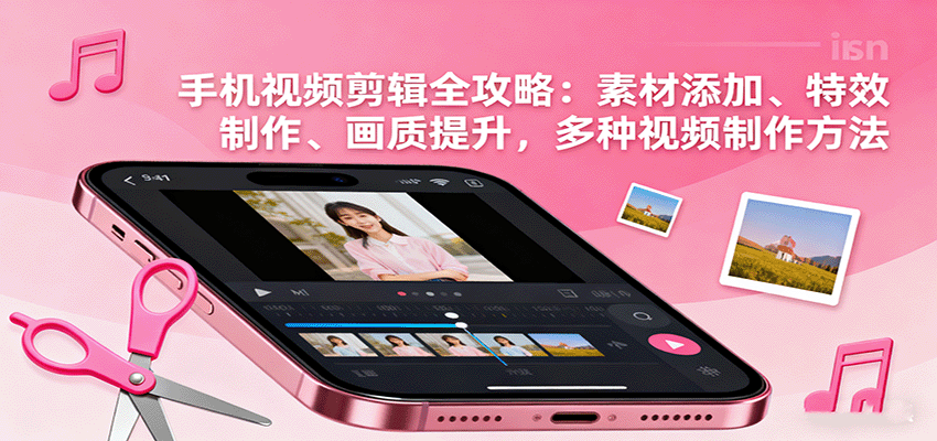 手机视频剪辑全攻略:素材添加、特效制作、画质提升,多种视频制作方法-初遇