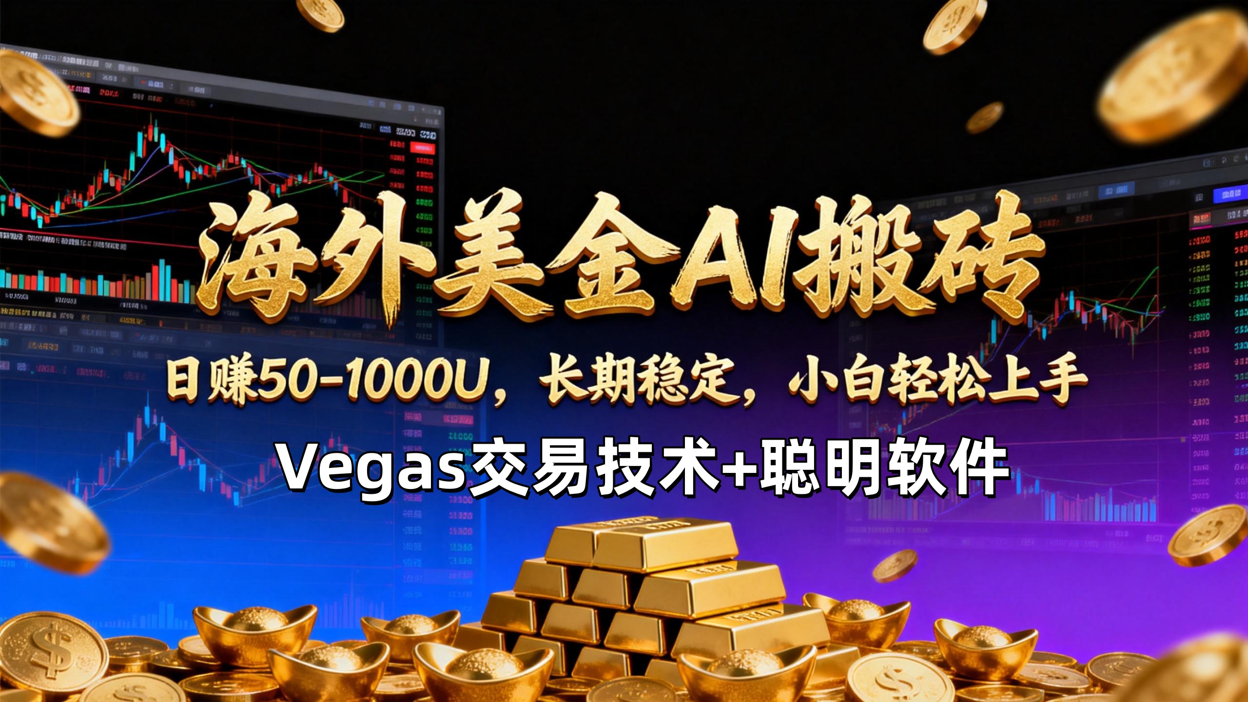 【海外美金AI搬砖】Vegas交易技术+聪明软件，日赚50-1000U，长期稳定，小白轻松上手。-初遇