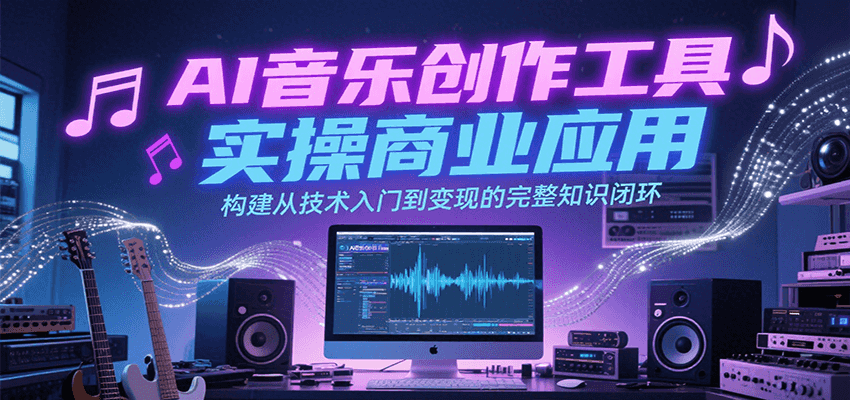 AI音乐创作工具实操商业应用,构建从技术入门到变现的完整知识闭环-初遇