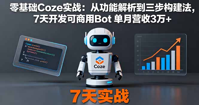 零基础Coze实战:从功能解析到三步构建法,7天开发可商用Bot 单月营收3万+-初遇