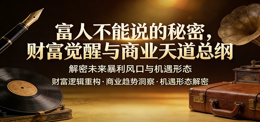 富人不能说的秘密，财富觉醒与商业天道总纲，解密未来暴利风口与机遇形态-初遇