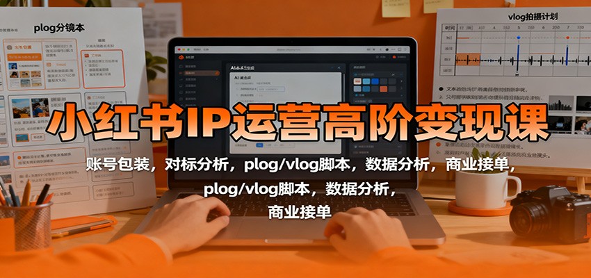 小红书IP运营高阶变现课:账号包装,对标分析,plog/vlog脚本,数据分析,商业接单-初遇