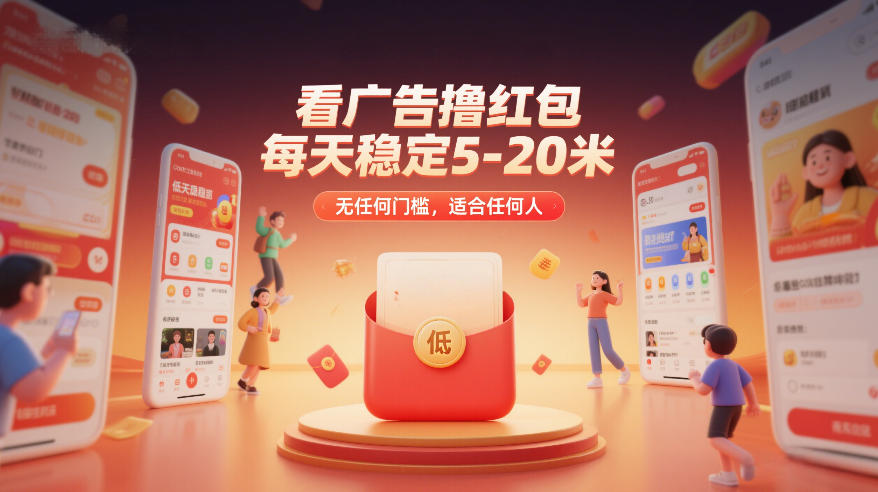 看广告撸红包,每天稳定5-20米,无任何门槛,适合任何人-初遇