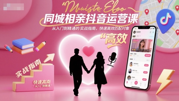 同城相亲抖音运营课,从入门到精通的实战指南,快速高效匹配对象-初遇