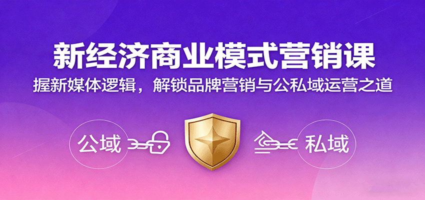 新经济商业模式营销课，握新媒体逻辑，解锁品牌营销与公私域运营之道-初遇