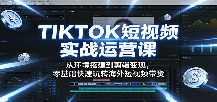 TIKTOK短视频实战运营课：从环境搭建到剪辑变现，零基础快速玩转海外短视频带货-初遇