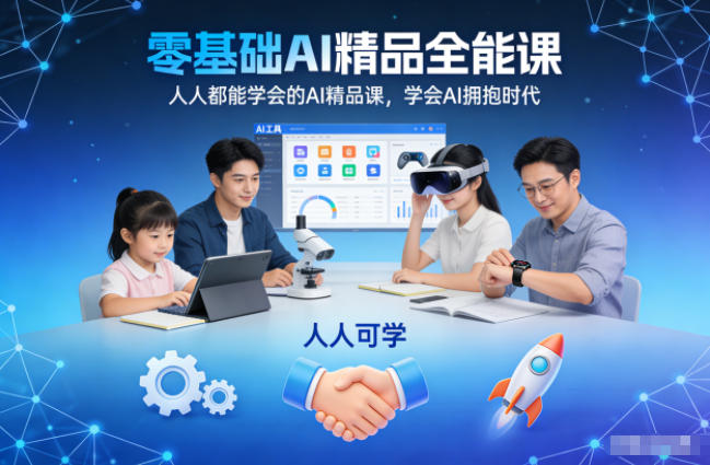 零基础AI精品全能课，人人都能学会的AI精品课，学会AI拥抱时代-初遇