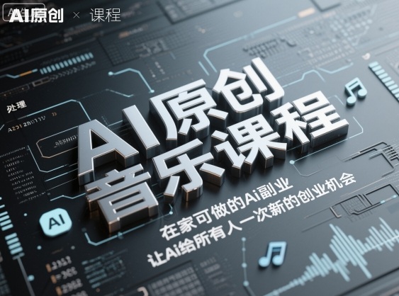 AI原创音乐课程,在家可做的Ai副业,让Ai给所有人一次新的创业机会-初遇