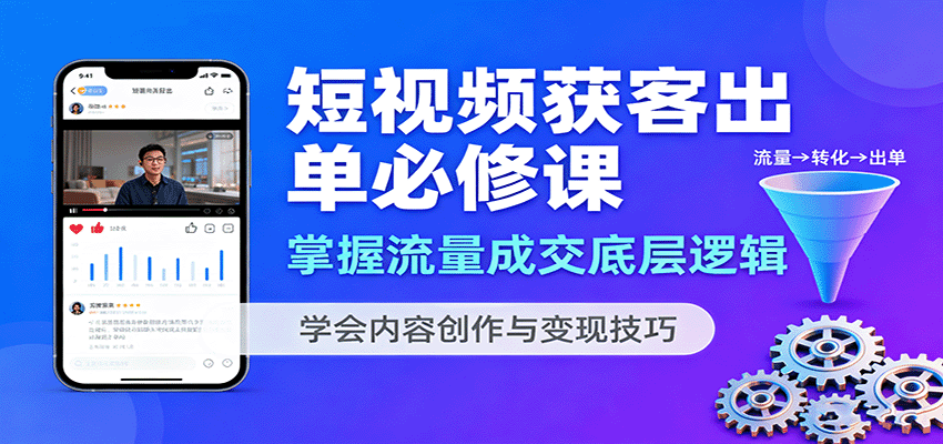 短视频获客出单必修课:掌握流量成交底层逻辑,学会内容创作与变现技巧-初遇