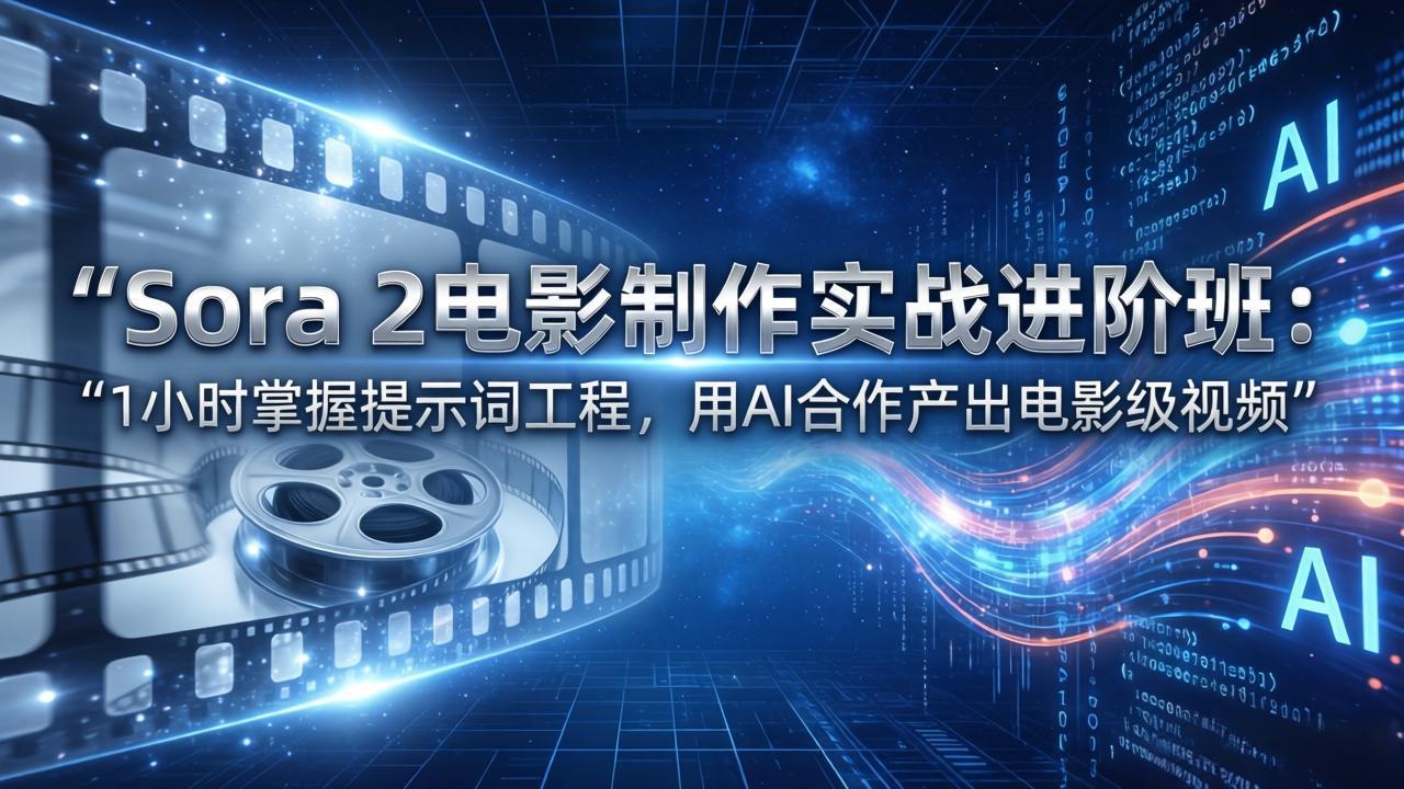 Sora 2电影制作实战进阶班:1小时掌握提示词工程,用AI合作产出电影级视频-初遇