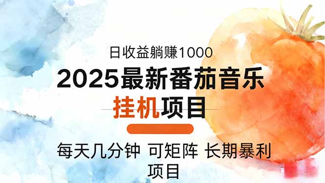 2025年最新番茄音乐人挂机项目,每天几分钟,月入1000+,可矩阵,一台...-初遇