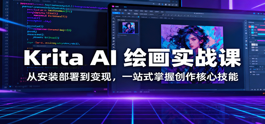 Krita AI 绘画实战课：从安装部署到变现，一站式掌握创作核心技能-初遇