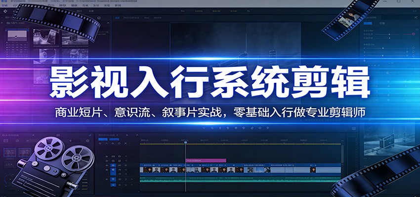 影视系统剪辑，商业短片、意识流、叙事片实战，零基础入行做专业剪辑师-初遇