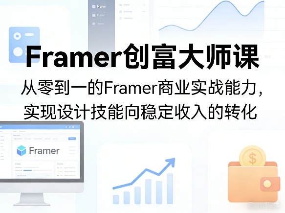Framer创富大师课，从零到一的Framer商业实战能力，实现设计技能向稳定收入的转化-初遇