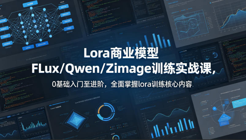 系统性学习Lora商业模型FLux／Qwen／Zimage训练实战课，0基础入门至进阶，全面掌握lora训练核心内容-初遇