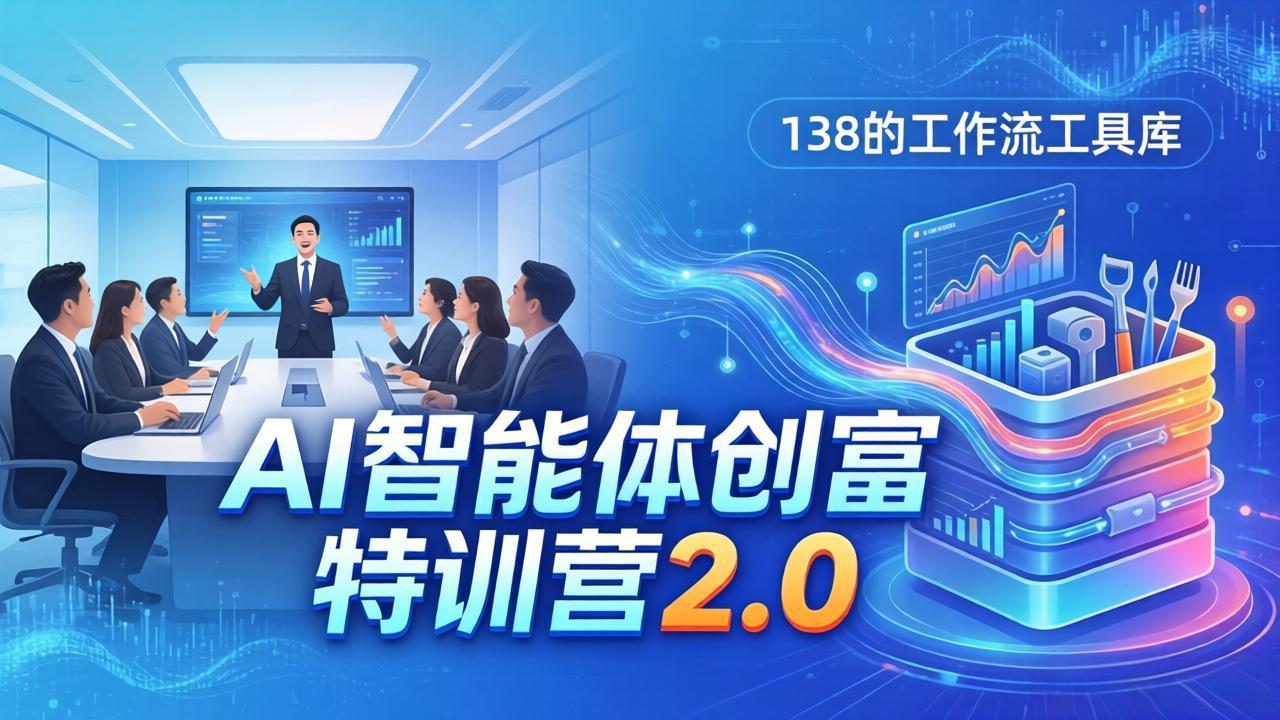 AI智能体创富训练营2.0:3天闭门直播+视频课+工具库,从0到1搭建智能体附138个工作流-初遇