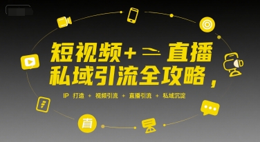 短视频+直播私域引流全攻略,IP打造 +视频引流 +直播引流 +私域沉淀-初遇