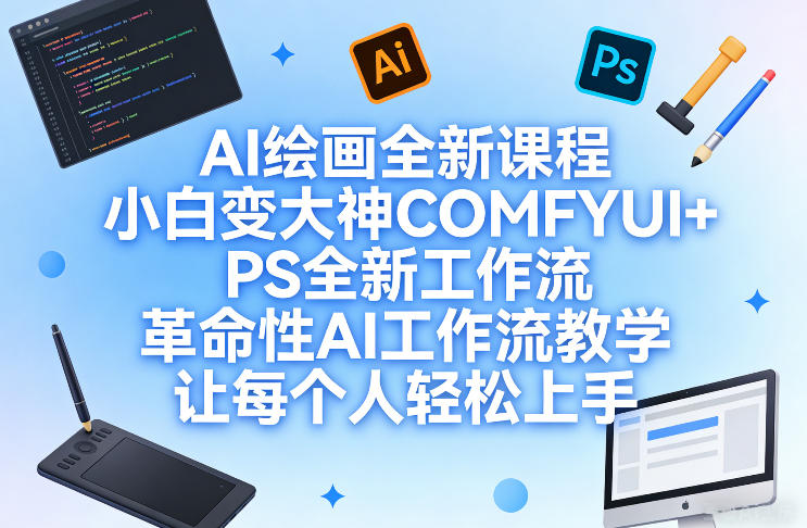 AI绘画全新课程，小白变大神COMFYUI+PS全新工作流，革命性AI工作流教学，让每个人轻松上手-初遇