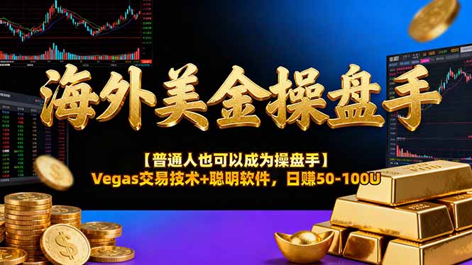 AI美金操盘手技术【普通人也可以成为操盘手】Vegas交易技术+聪明软件,日赚50-100U-初遇