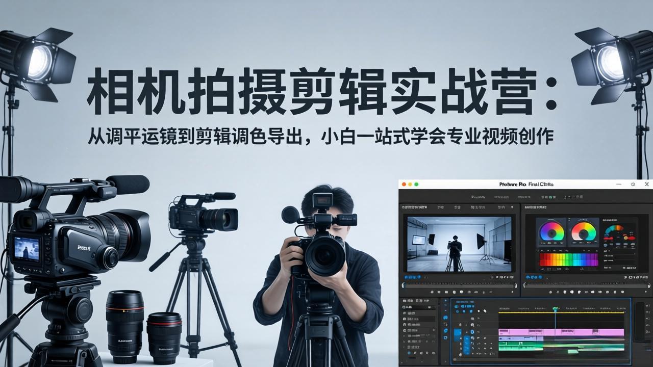 相机拍摄剪辑实战营：从调平运镜到剪辑调色导出，小白一站式学会专业视频创作-初遇