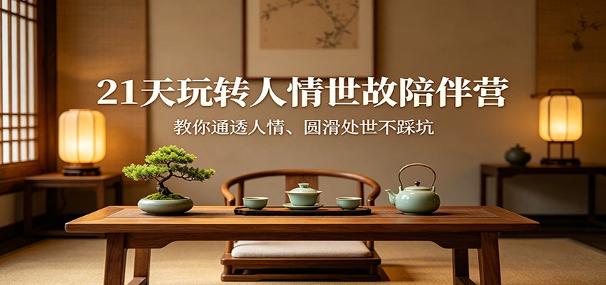 21天玩转人情世故陪伴营：教你通透人情、圆滑处世不踩坑-初遇