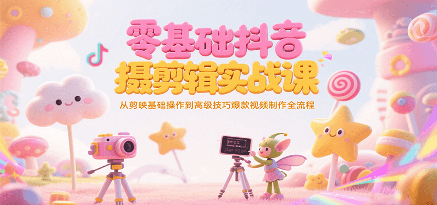 零基础抖音短视频拍摄剪辑实战课,从剪映基础操作到高级技巧爆款视频制作全流程-初遇