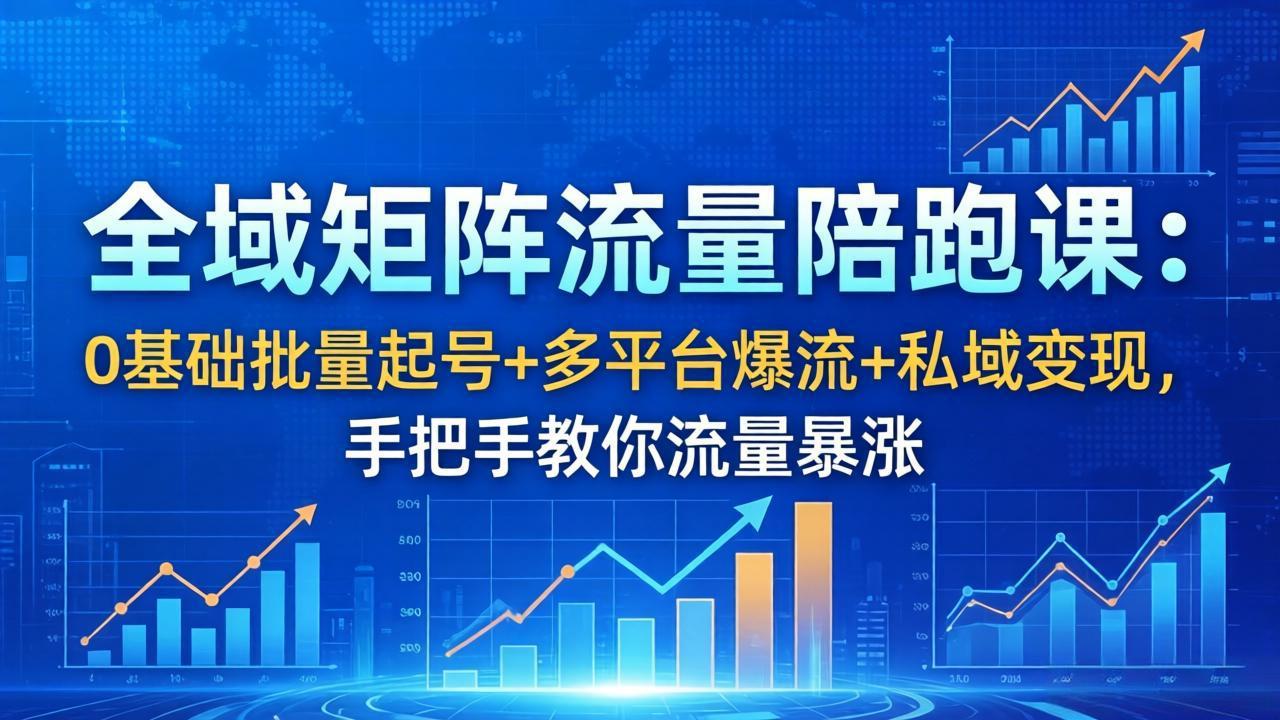 全域矩阵流量陪跑课：0基础批量起号+多平台爆流+私域变现，手把手教你流量暴涨-初遇