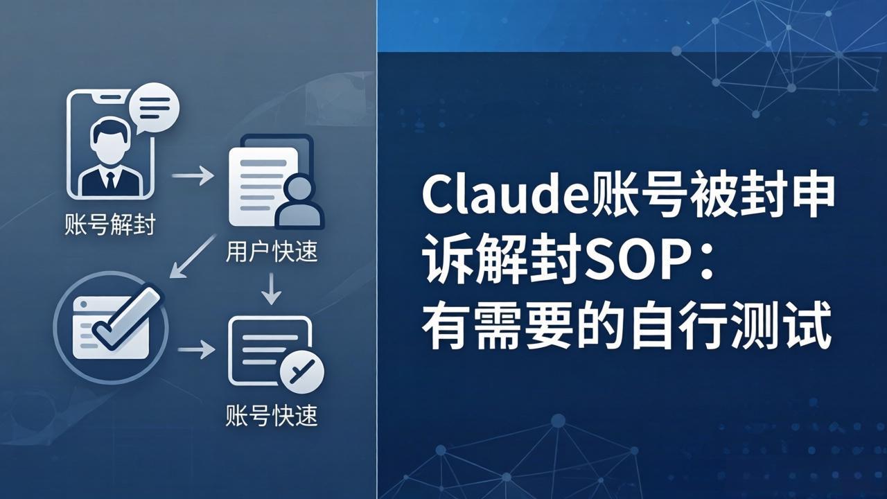 Claude账号被封申诉解封SOP：有需要的自行测试-初遇