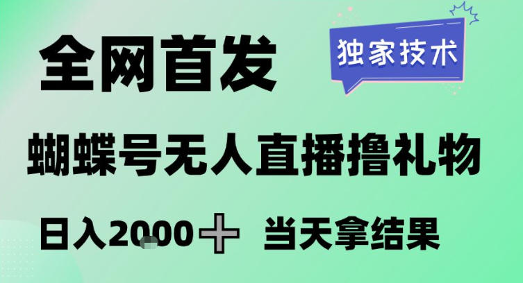 2026最新蝴蝶号无人直播掘金,独家技术,全网首发小白做了一个月收益3W,长期稳定可做【揭秘】-初遇
