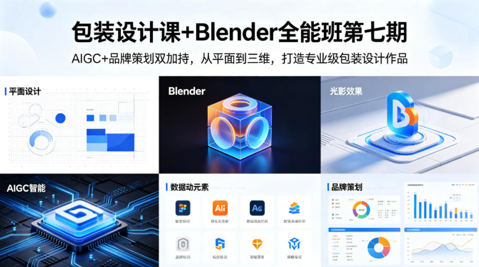 包装设计课+Blender全能班第七期，AIGC+品牌策划双加持，从平面到三维，打造专业级包装设计作品-初遇