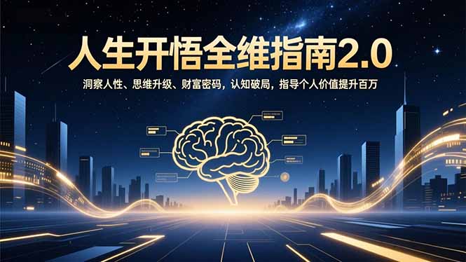 人生开悟全维指南2.0：洞察人性、思维升级、财富密码，认知破局，指导个人价值提升百万-初遇