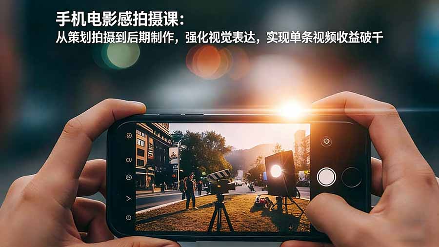 手机电影感拍摄课：从策划拍摄到后期制作，强化视觉表达，实现单条视频收益破千-初遇