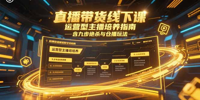 直播带货线下课,运营型主播培养指南,含九步绝杀与仓播玩法-初遇