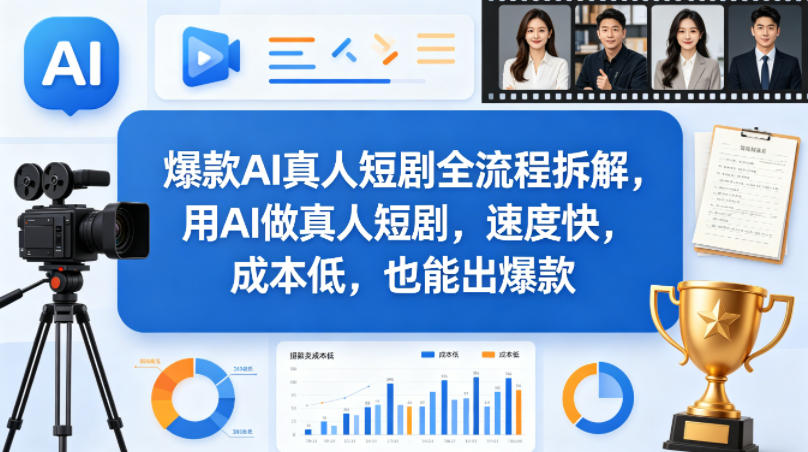爆款AI真人短剧全流程拆解，用AI做真人短剧，速度快，成本低，也能出爆款-初遇