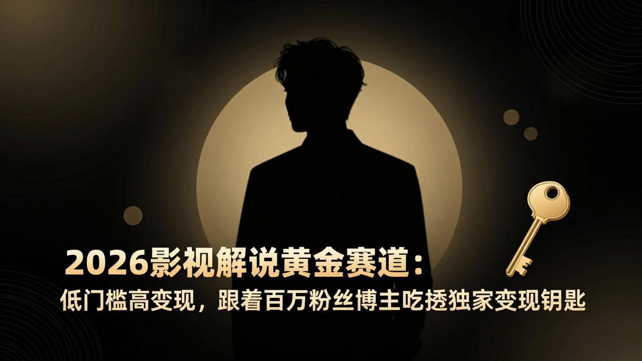 2026影视解说黄金赛道：低门槛高变现，跟着百万粉丝博主吃透独家变现钥匙-初遇