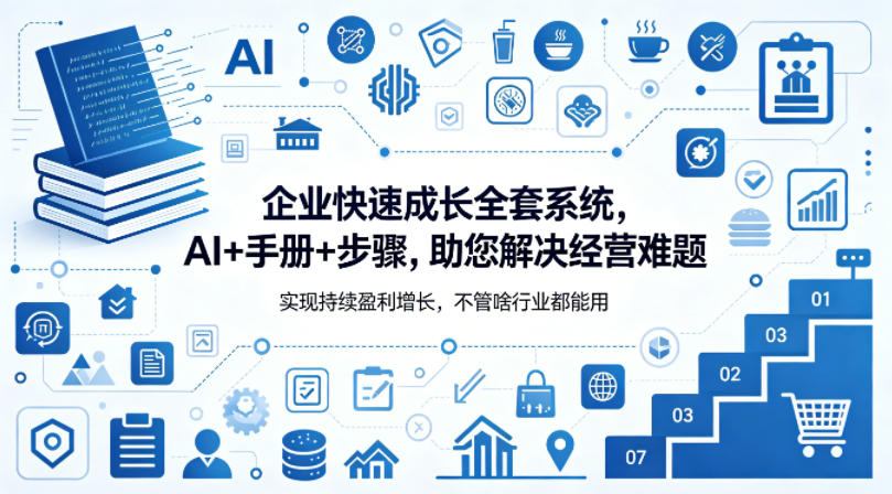 企业快速成长全套系统，AI+手册+步骤，助您解决经营难题，实现持续盈利增长，不管啥行业都能用-初遇