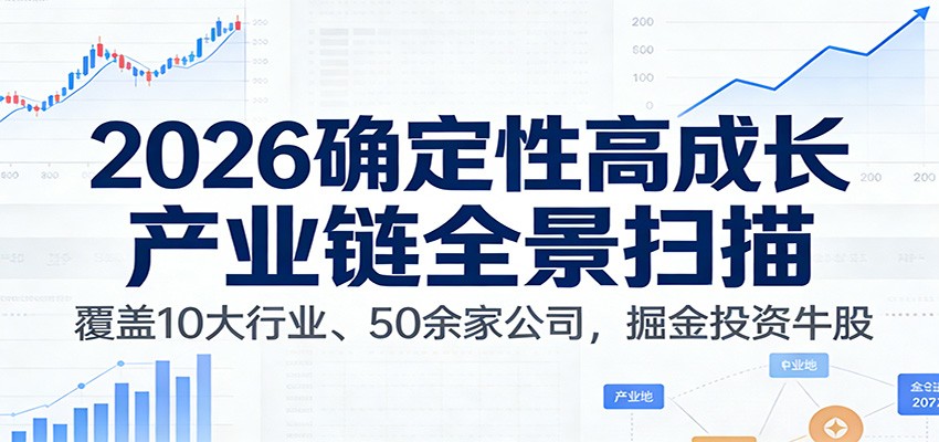 付费文章：2026确定性高成长产业链全景扫描：覆盖10大行业、50余家公司，掘金投资牛股-初遇