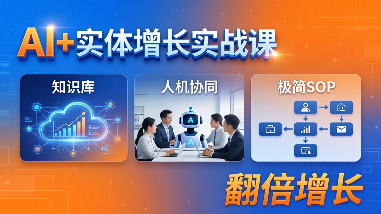 AI+实体增长实战课：知识库+人机协同+极简SOP，助力实体业务翻倍增长-初遇