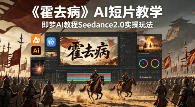 《霍去病》AI短片教学，即梦AI教程Seedance2.0实操玩法-初遇