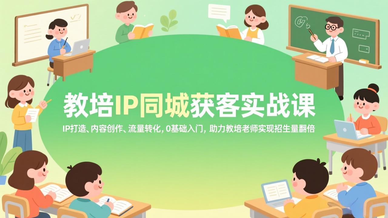 教培IP同城获客实战课，IP打造、内容创作、流量转化，0基础入门，助力教培老师实现招生量翻倍-初遇