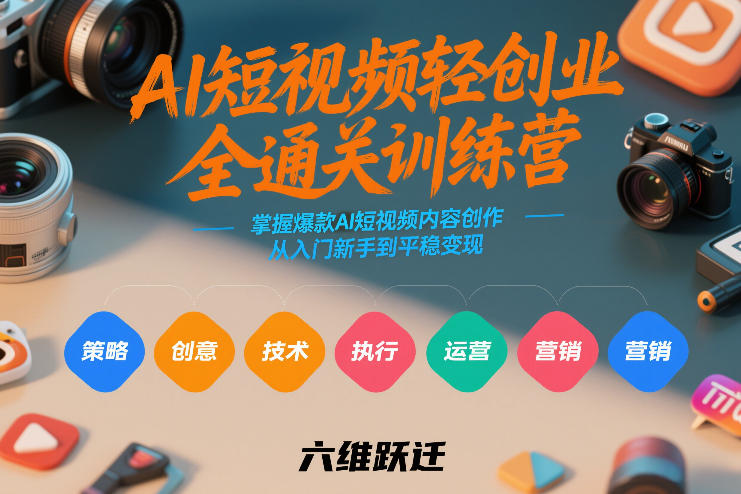 AI短视频轻创业全通关训练营，掌握爆款AI短视频内容创作，从入门新手到平稳变现的六维跃迁-初遇