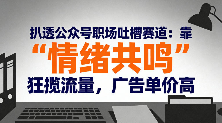 扒透公众号职场吐槽赛道：靠“情绪共鸣”狂揽流量，广告单价高-初遇