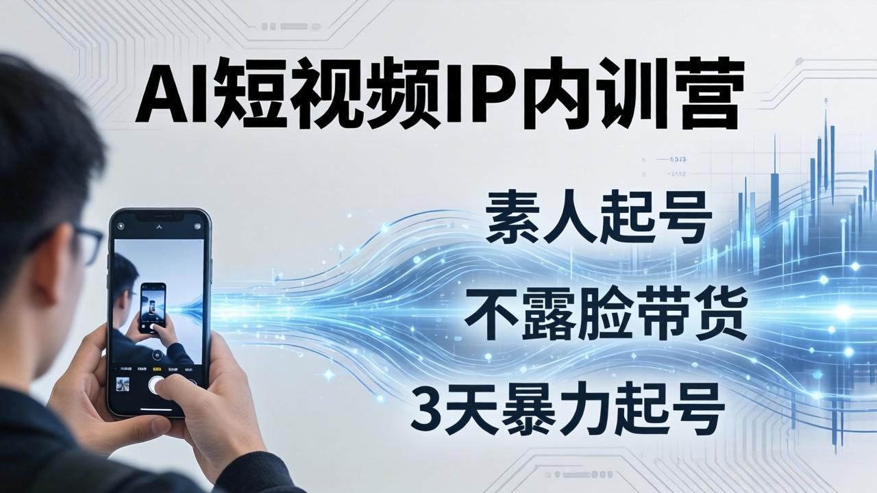 2026AI短视频IP内训营：从素人起号到不露脸带货，3天暴力起号全流程拆解-初遇